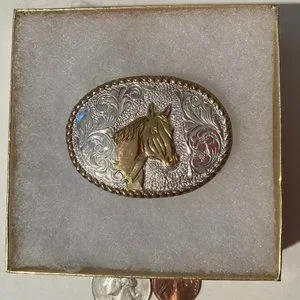 Accessories | Vintage Metal Belt Buckle Silver Crumrine El  display picture 2
